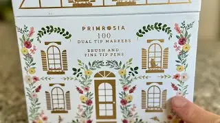 Primrosia 100 Dual Tip Marker Pens Fine Tip Sketch Coloring #markers #adultcoloring #sketching