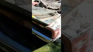 Interesting graphics on a 69 Charger Barn Find. #dodge #charger #autoarchaeology