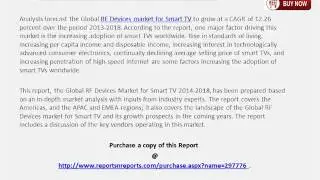 RF Devices for Smart TV Market Strategies & Detailed Analysis to 2018