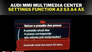 Audi MMI Multimedia Center Settings Function A3 S3 A4 A5