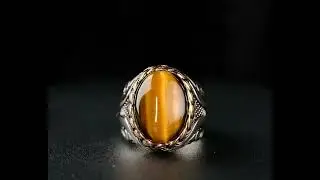 Handmade Tiger&rsquo;s Eye Ring | Sterling Silver Men&rsquo;s Ring