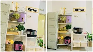 MAKEOVER DAPUR MINIMALIS LOW BUDGET || SHOPEE HAUL PERLENGKAPAN DAPUR AESTHETIC