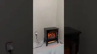 Fancy Heater with the fake fire, using electric.It&rsquo;s a big deal just $49 at Memards #heat #deals