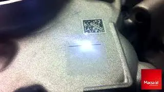 Маркировка Datamatrix при помощи волоконного (fiber) лазера MACSA