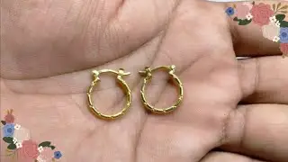 18karat gold loop earring ( clip ) | How it's made | Hand made | Jewelry making | Alaherong pinoyTV