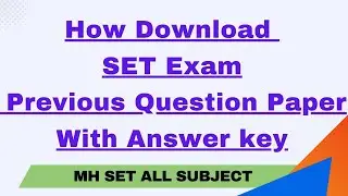 How to download Mh SET Exam Previous Question Paper With Answer @netsetexam.