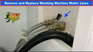 Remove and replace washing machine water lines hoses