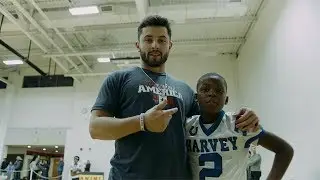 Baker Mayfield gets picked off by a 10 year old!!