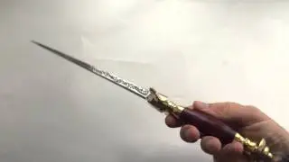 Трёхгранный кованый стилет 