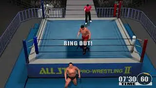 Akira Taue vs. Antonio Inoki: All Star Pro Wrestling II Gameplay