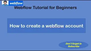 how to create a webflow account