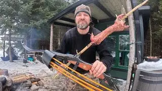 Traditional Bow Hunting at an Off-Grid Camp | Catch & Cook