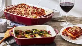 2 Pc Rustic Red Rectangular Baking Dishes/Gratins Overview | Ceramic | STAUB