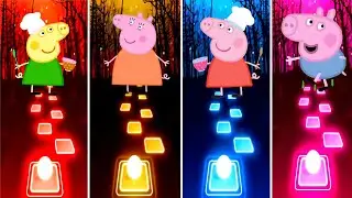 Peppa Pig Team | Peppa Pig 🆚 George Peppa Pig 🆚 Daddy Peppa Pig 🆚 Suzy Sheep | Tiles Hop EDM Rush |