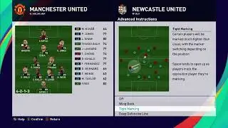 eFootball 1: Tactical instructions for the game against MANCHESTER UNITED.