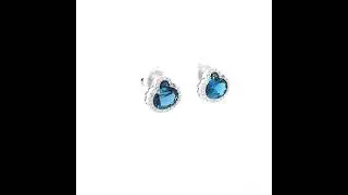 Beautiful London Blue Topaz Earrings Surrounded by Bright Diamonds | @AvonleaJewelers