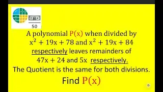 Two Equations and Two Unknowns in The Ring of polynomials with real coefficients.