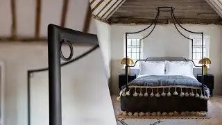 King Size Four Poster Iron Canopy Bed | Rockett St George