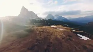 Drone Footage Of A Mountain Landscape With Snow