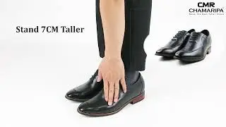 7cm / 2.76 inches - Chamaripa - Black Formal Elevator Shoes For Men