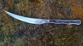 How to Shrapen a Fillet Knife Blade | forging a knife for beginners