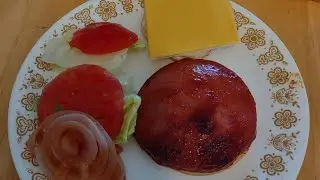Delicious 1/3 pound BBQ Bologna Burger!