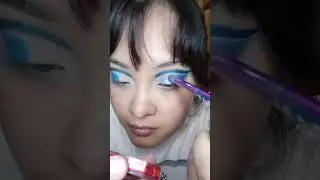 Maquillaje con colores 🌈 que no uso de mis sombras 💙