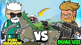 Dual Magnum Vs Dual Uzi | Mini Militia Funny Gameplay 🤣