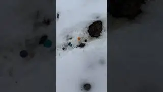 Downhill marble race on ice, dirt, and snow ⛄️