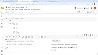 NumPy: full() and identity() function