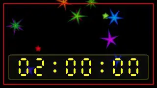 2hours/120 minutes countdown timer/alarm clock with stars