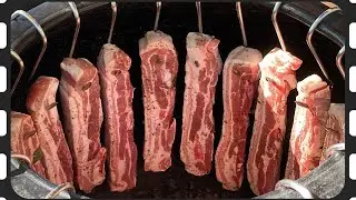 korean pork belly charcoal barbecue / korean street BBQ food