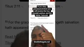 If you obey grace(conviction) u will know the true Messiah yeshua #bible #christian #jesus #god 