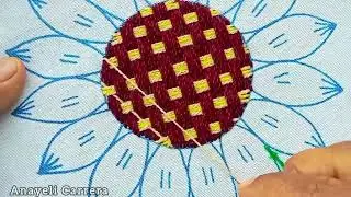 Idea super fácil ideal para centro de girasol#10puntada ideal para  variedad de diseños 🤩