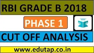 RBI Grade B 2018 Phase 1 Cut Off Analysis | Insights by EduTap