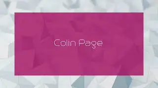 Colin Page - appearance