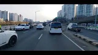 25.01.19 16:07 45인승버스주행 고속주행  월계도서관 월계보건지소 동부간선도로 성수대교 동호대교 한남대교 경부고속도로 버스전용차로 고속주행 서초ic 매봉터널