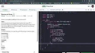 Reverse an array | GeeksForGeeks | Java | Best Case Complexity