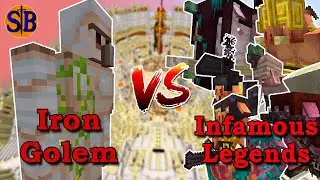 Iron Golem vs Infamous Legends Piglins | Minecraft Mob Battle