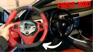 BMW 335i E93 First Mod / Custom Steering Wheel!