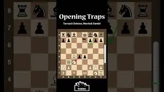 Opening Traps, Tarrasch Defense, Marshall Gambit #chess #catur #schach #trap #opening #shakki
