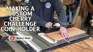 Come Make a Desktop Military Challenge Coin Holder from Solid Cherry