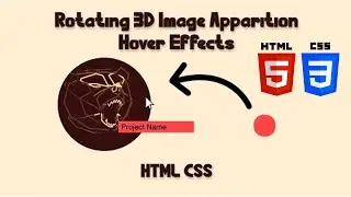 Rotating 3D Image Apparition Hover Effects - HTML CSS - No JavaScript