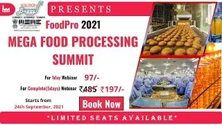 MEGA FOOD PROCESSING SUMMIT 2021 | SolutionBuggy in Association with MSME Development Institute