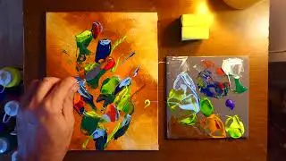 How To Paint Floral Abstract Painting In Acrylics | Prolific Art Demonstration