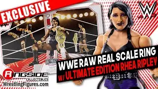 WWE Figure Insider: Mattel WWE RAW Real Scale Ring w/ Rhea Ripley Ringside Collectibles Exclusive