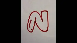 How to write alphabet N in bubble letter