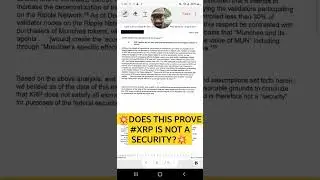 DOES THIS PROVE #XRP IS NOT A SECURITY?😱 #XRPCOMMUNITY #XRPHODLERS #secvsripple