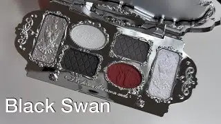 Flower Knows Black Swan Eyeshadow Palette Swatches! Zoomed-in Swatches #cbeauty