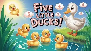 🦆🎶Five Little Ducks | Quack, Count & Come Back Song for Kids | Kidslore TV